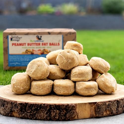 Grumpy Gardener Peanut Butter Fat Balls for Wild Birds - 30 Soft Bird Suet Balls Enriched with Pure Peanuts for Birds No Artifical Flavours Approx 70g X 30 Butter Balls 2.1 Kg