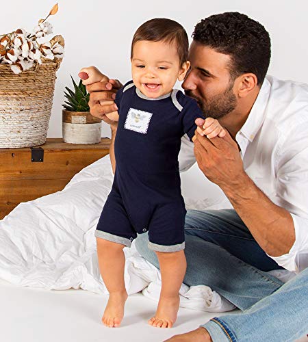 Burt's Bees Baby Baby Boys Short Sleeve Rompers, 100% Organic Cotton One-Piece Coverall And Layette Set #TOP1