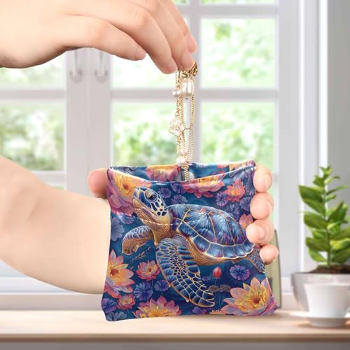 Sea Turtle Leather Squeeze Coin Purse Pouch Change Holder For Men & Women4