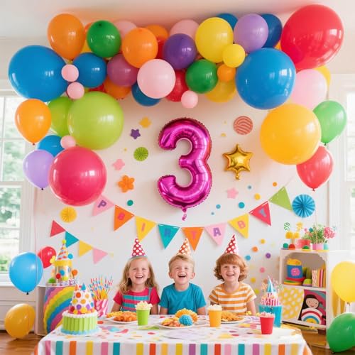 Image of 32Pcs Big Balloons 18 Inch Assorted Colors, Round Large Latex Party Balloons for Birthday Wedding Decorations.