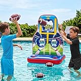 Luottis Inflatable Football Toss Pool Game Set – Floating Pool Games for Kids,...