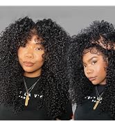 Sunber Lace Front Wigs Human Hair 4C Kinky Edge Kinky Curly 13x4 Transparent Lace Frontal Wigs Hu...
