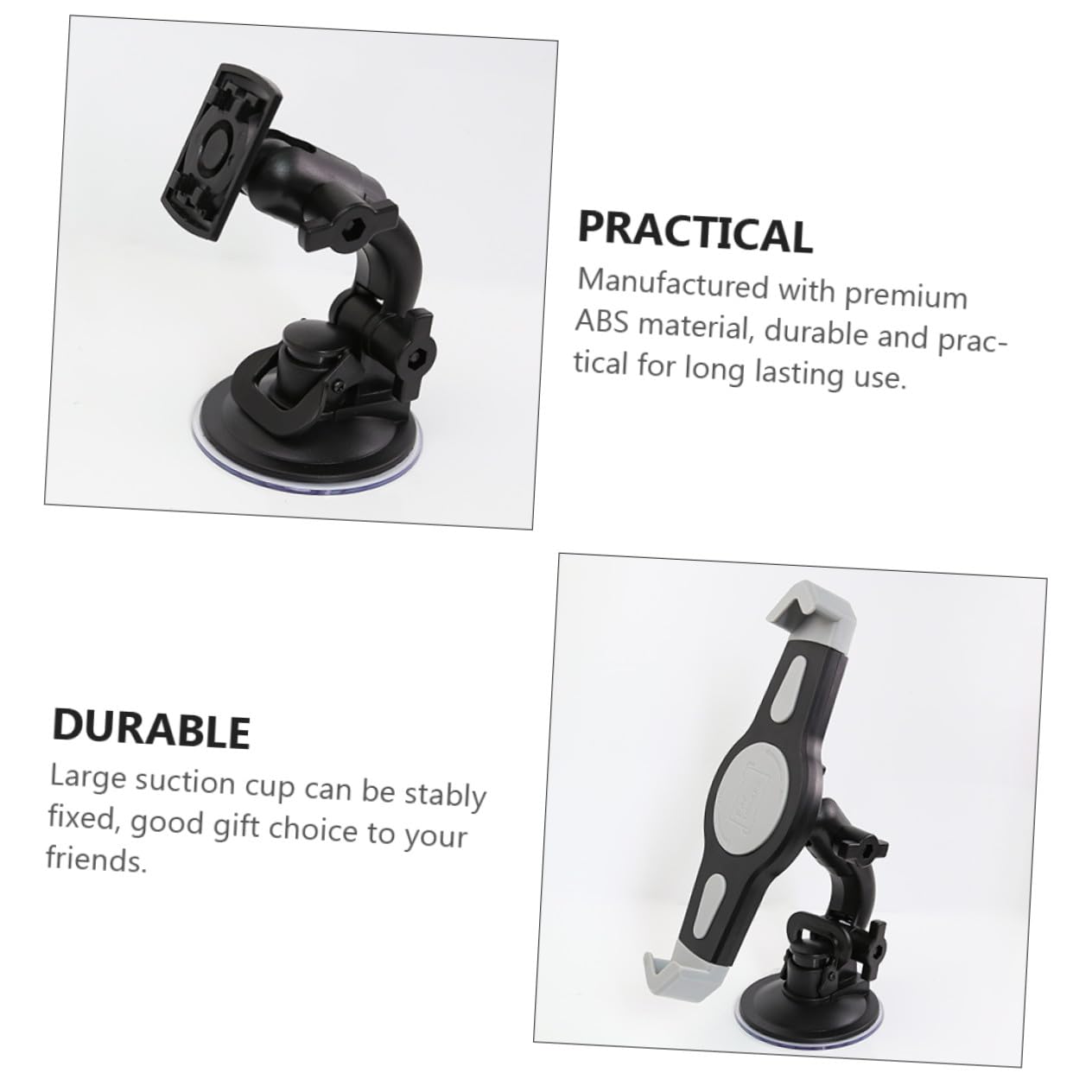 Supporto Tablet Auto con Montaggio Parabrezza per Navigatori Materiale Abs Resistente Compatibile con Tablet di Dimensioni Medie