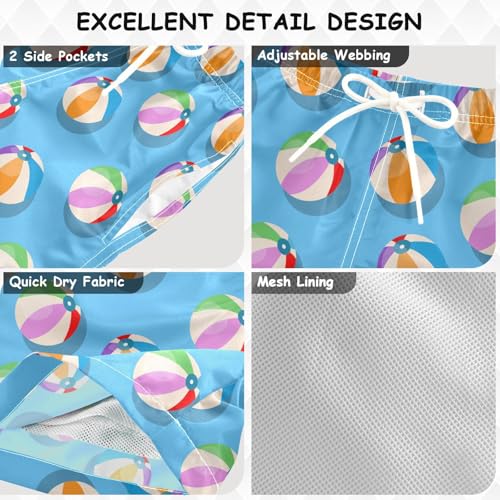 susiyo Boys Swim Trunks Beach Balls Toddler Swim Shorts Quick Dry Beach Board Shorts Little Boy Bathing Suits Swimwear3