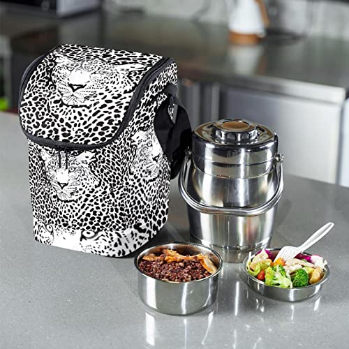 Lonchera de leopardo para picnics de fin de semana y pausas de comida en el trabajo 7