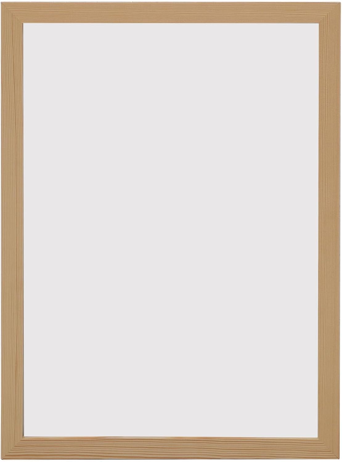 Sosoport Wooden A3 Hanging Photo Frame 29.7x42cm Wall Mounting Picture Frame Natural Wood Color for Home Office Poster Display
