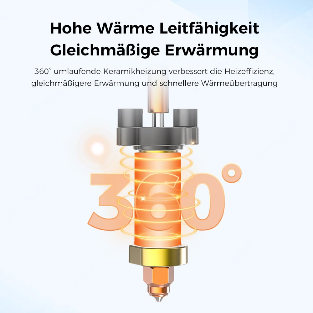 Creality K2 Plus Combo Hotend, Original Keramik-Heizblock-Kit, Einhorn-Schnellwechsel-Düsen-Kit, 350°C Hochtemperaturbeständigkeit, integriertes Ganzmetall-Design für Creality K2P Combo/ K2 Plus