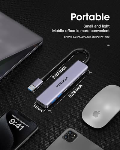 Conecta dispositivos múltiples tipo C en tu PC con este hub USB 3.0 5
