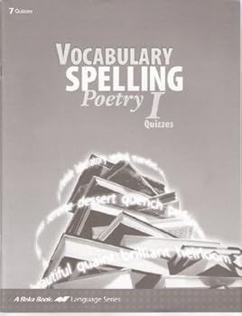 Unknown Binding Abeka Vocabulary Spelling Poetry 1 Quizzes Book