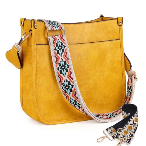 Image of Crossbody Bag Women Vegan Leather Hobo Handbag Trendy Crossbody Shoulder Bag Purses For Women with 2 Adjustable Strap