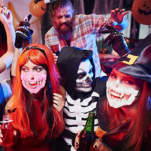 Yzpacc Half Halloween Skeleton Mask Cosplay Resin Half Face Skull Scary Mask Cosplay Decorative - Image 2