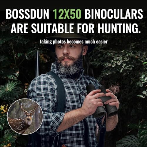 Binoculares 12x50 HD óptica con adaptador para celular y trípode miniatura 6