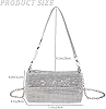 SongBuydn Clutch Silber, Elegante Abendtasche Damen Mit Glitzerndem Design, Handtasche Silber Für Hochzeiten, Partys Und Besondere Anlässe, Silberne Tasche Mit Ausreichend Stauraum #1