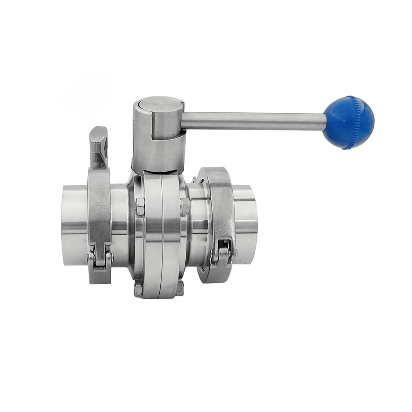 HYUJNAFZR Tri Clamp Butterfly Valve Set Stainless Steel SS3041 Tri Clamp Ferrule Gasket Butterfly Valve 2 Clamp 2 Ferrule 2 Gasket(89mm)