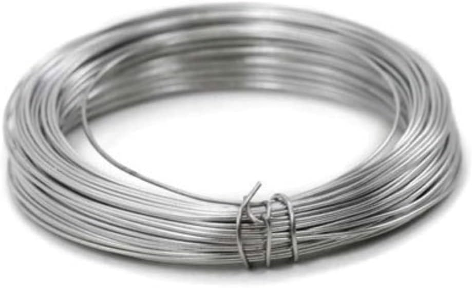 GREENARTZ® 33ft Silver Aluminium Wire for craft 14 gauge / 2.0mm for model making and stop animation