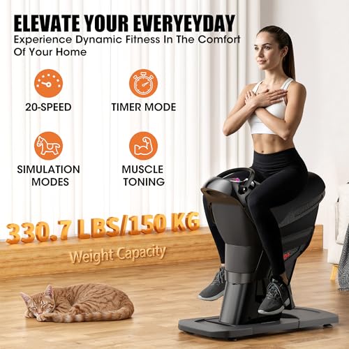 Image of Electric Horse Riding Machine, 3D Simulation Abdominal Exercise Machine, Horse Riding Exercise Machine with 20 Adjustable Speed & LED Display, Professional Home /Gym Training Equipment 5i16