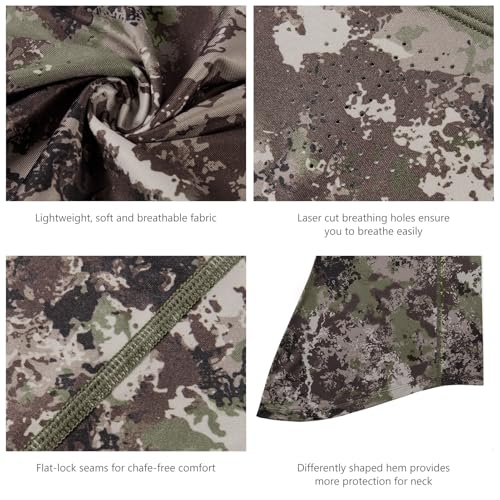 Image of BASSDASH UPF 50+ Breathable Neck Gaiter, Quick Dry Face Mask for Men Women