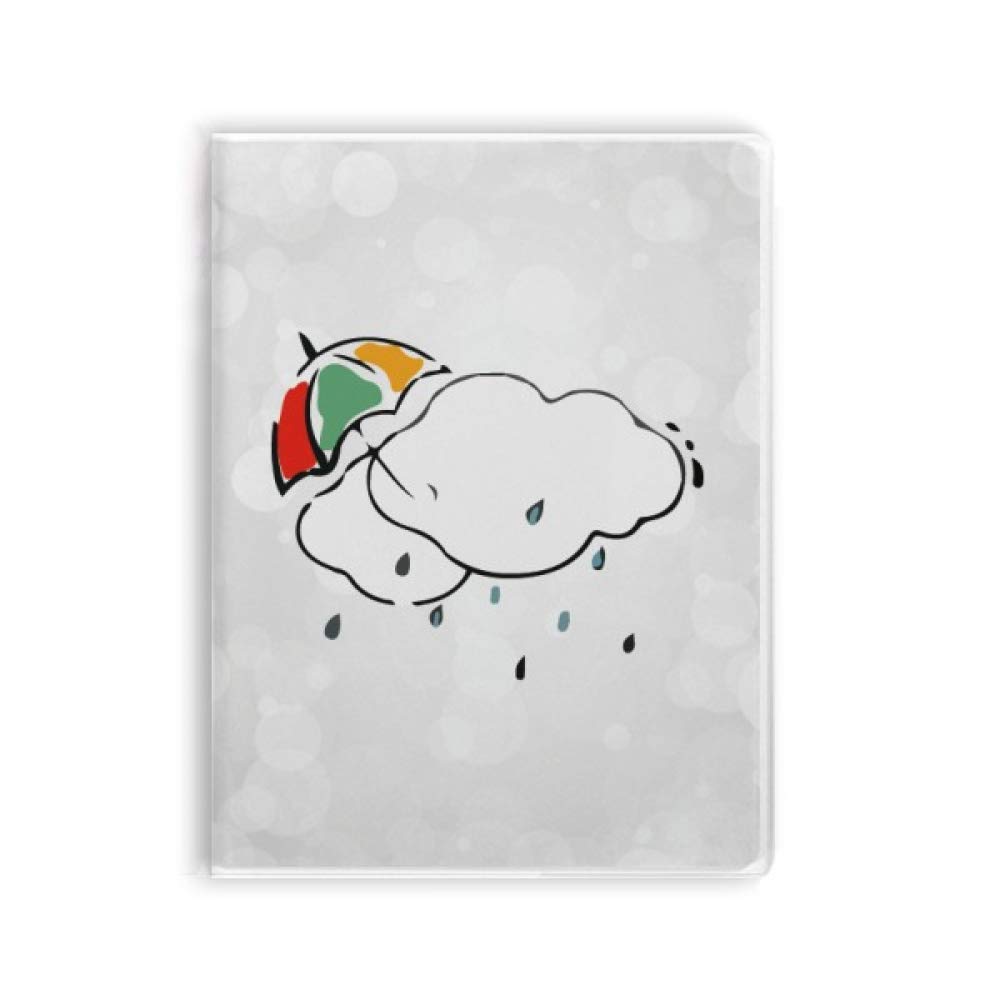 Carnet de notes couverture souple motif nuage parapluie format A5 A6 - 4