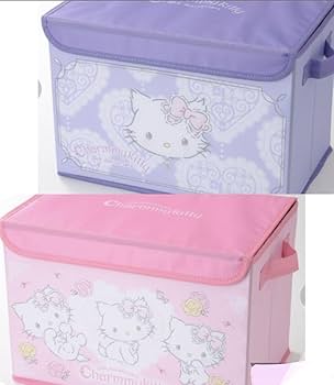 Amazon.co.jp: チャーミーキティ 収納ボックス パープル ピンク