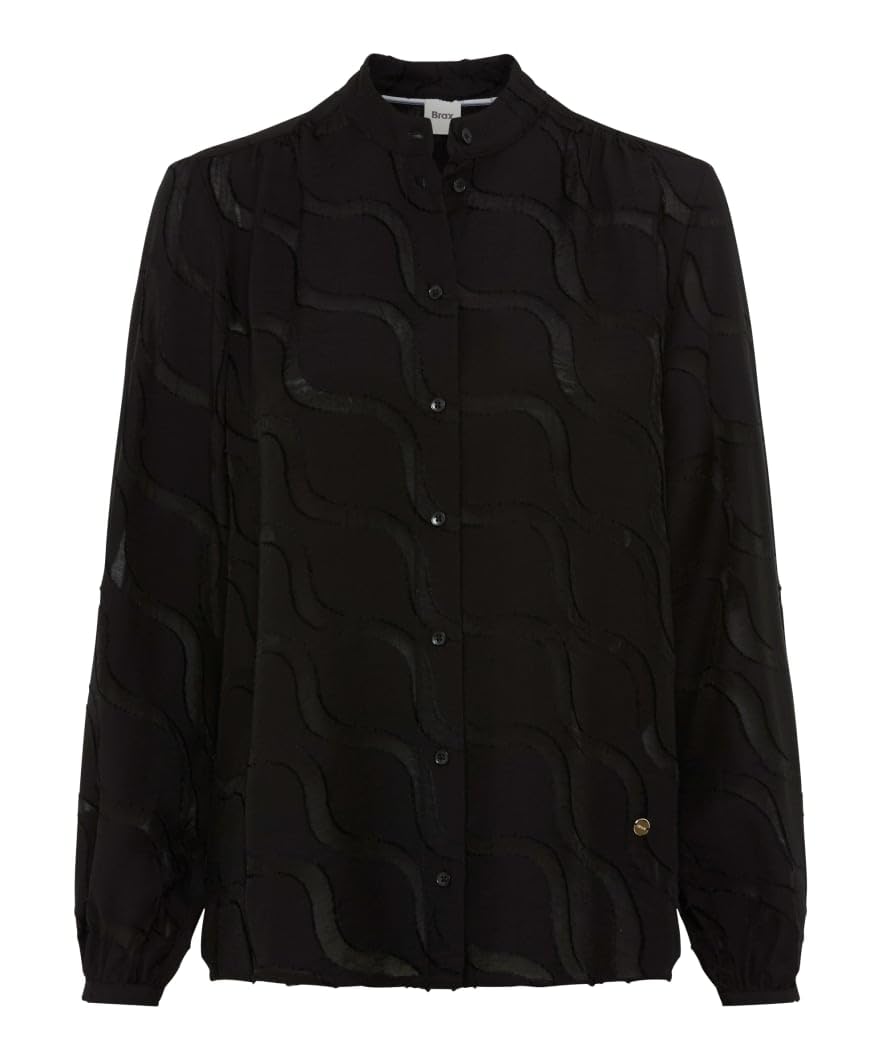 Brax Bluzka damska Style.Vivi Burn Out, 02 Black, 38