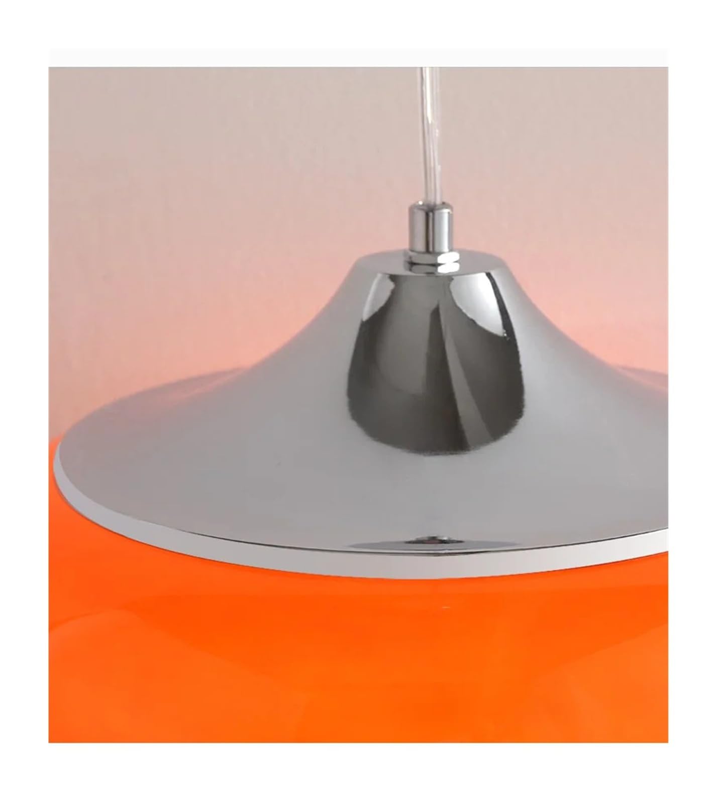 Bauhaus średniowieczny szklany żyrandol wiszący styl retro sypialnia stolik nocny salon design (czerwony, zimny)
