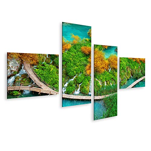 Chemin de randonnée tableau bois nature pour bureau et chambre