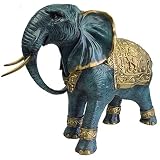 YouFine Bronze Elephant Statue, Interior Design Modern Figurine, Large Animal Sculpture Outdoor Gard