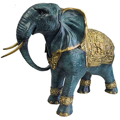 Youfine Bronze Elephant Statue, Interior Design Modern Figurine, Large Animal Sculpture Outdoor Garden Animal #TOP2