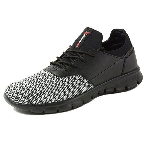 Alpine Swiss Leo Men Sneakers Flex Knit Tennis Shoes Casual Athletic Lightweight,Black,13 D(M)