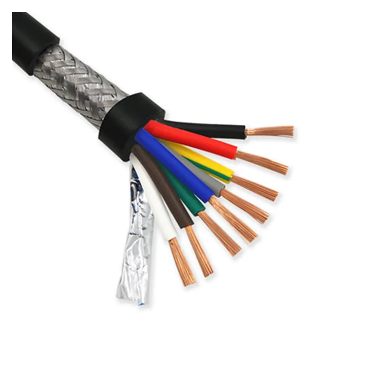 Cavo schermato da 100 m 26/24/22/20 AWG | 2 3 4 5 6 7 8 10 Cavo del segnale di controllo del cavo RVVP in rame puro a 12 nuclei(22 AWG,4 cores 100meters)