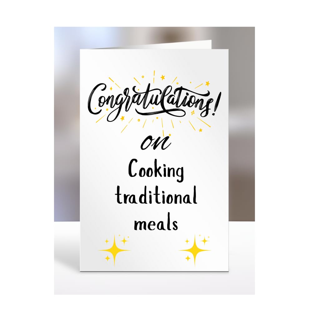 Congratulations on Cooking traditional meals Card, Gifts for Men or Women, Presents for Christmas, Greetings Card, Him, Her, Female, Male, A5-113_126 — image 1