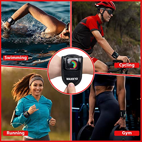 Wankyo Black Waterproof Fabric Smart Watch Band 45Mm 44Mm 41Mm 40Mm Touch Screen Protector Men Women Watch Case For Sports Workout Fitness Armband Smartwatch Sweat Strap (Black) #TOP2