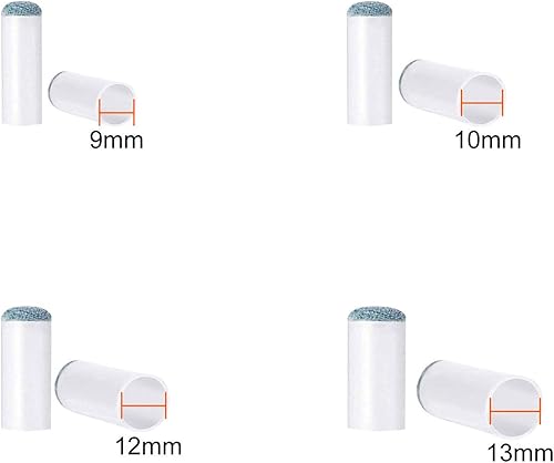 Miniatura 3 de Juego de 80 puntas de taco de billar de varios tamaños, 4 tamaños de puntas de taco de billar (cada tamaño de 20, diámetro de 0.354 in, 0.394 in,