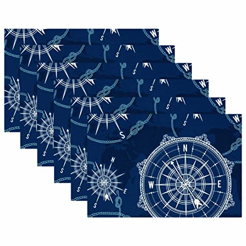 Set de table Oxford résistant de qualité supérieure carte du monde - 6