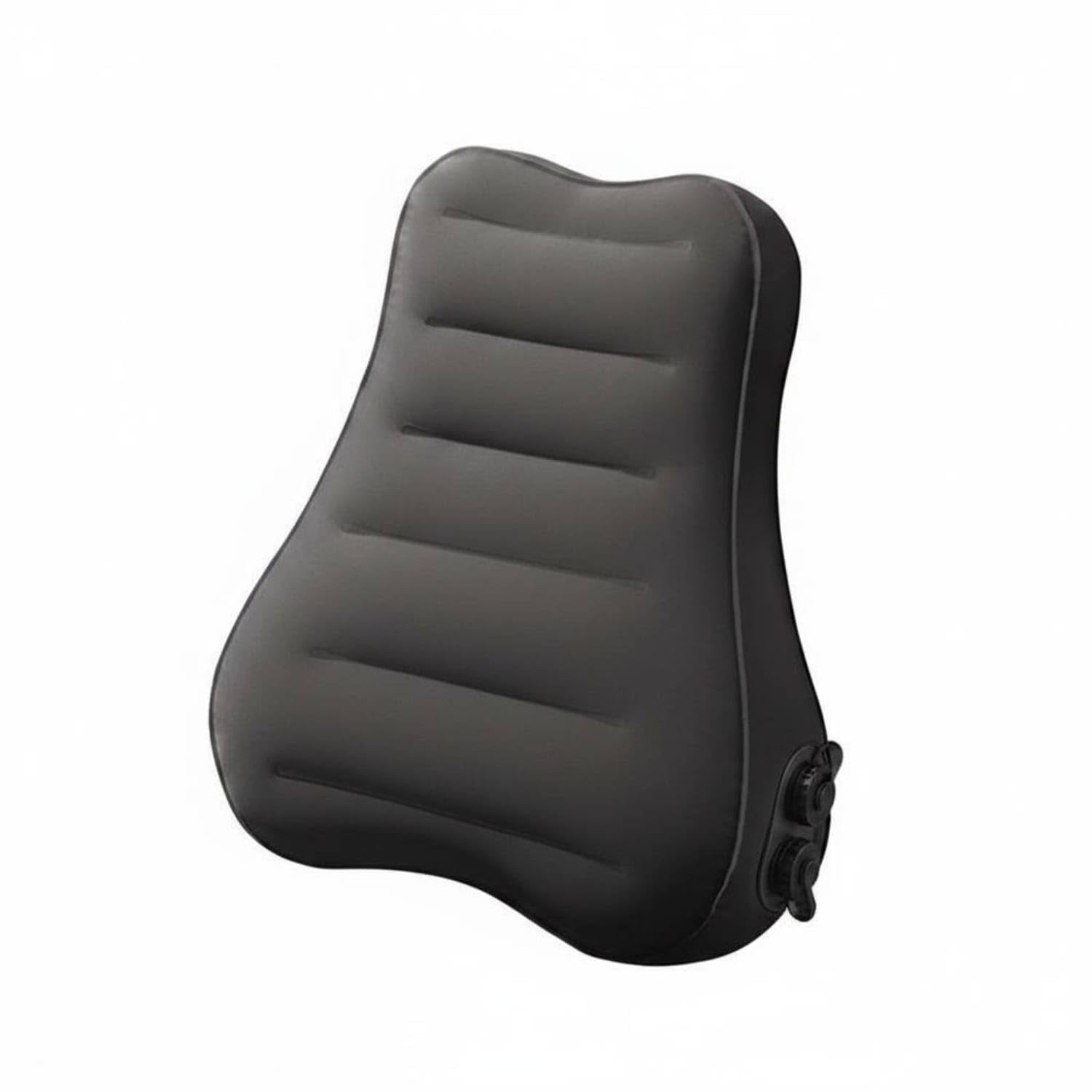 Multi-Purpose Automatic Inflatable Waist Rest Self-Inflating Pillow Ergonomic Travel Pillow for Travelers, Office Workers, Napping, Dark Gray-image-42