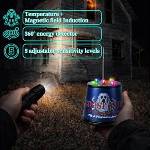Detector EMF para Caza de Fantasmas con Sensor de Temperatura miniatura 3