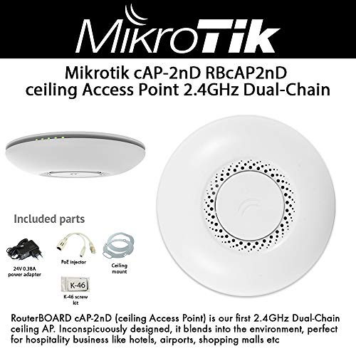 Mikrotik RouterBOARD cAP-2nD ceiling Access Point 2.4GHz Dual-Chain PoE