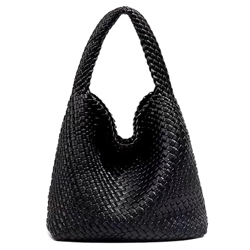 Woven Tote Bags for Women, Soft Vegan Leather Tote Bag Woven ladies Handbags Summer Shoulder Bag Large Capacity Top-handle Bag with Purse Woven Tote Bags for Women, Soft Vegan Leather Tote Bag Woven ladies Handbags Summer Shoulder Bag Large Capacity Top-handle Bag with Purse