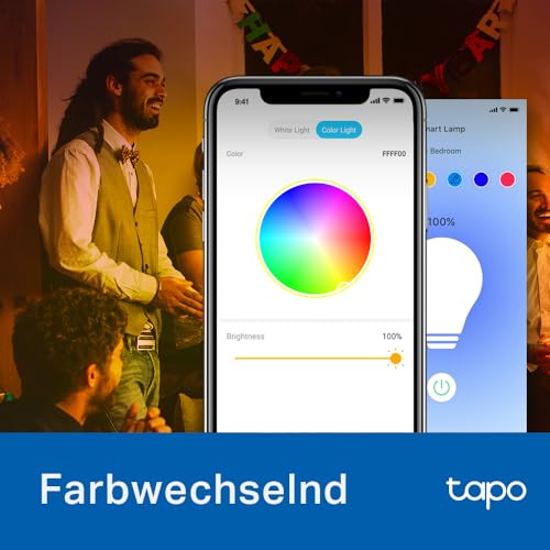 Tapo Smart Glühbirne E27, Kompatibel mit Alexa, Mehrfarbige dimmbare Funktion, 806 Lumen, Zeitpläne und Automatisierungen, Abwesenheitsmodus – Bild 5