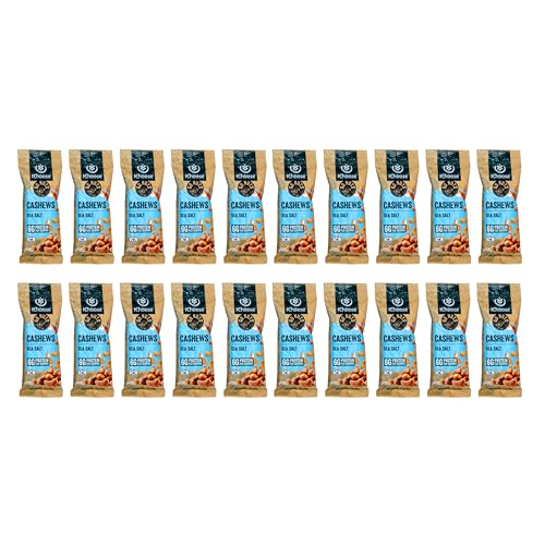 Image of IChoose Sea Salt Cashews, 2oz Individual Snack Packs (20 Count Bulk) - Lightly Salted Whole Roasted Cashews . Office, Family & Pantry Pack . Plant-Based Protein . Gluten Free