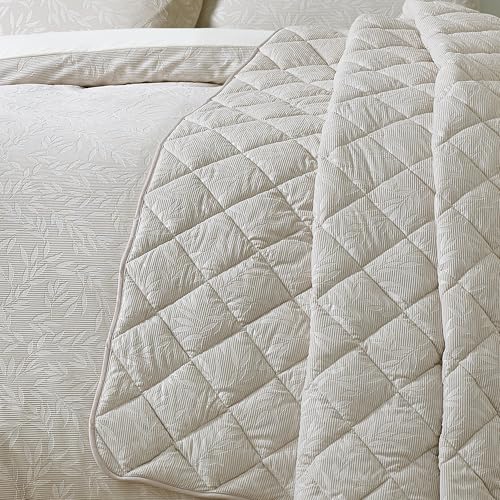 Colcha acolchada de hojas de diseño sofisticado con cordón perimetral de 240 x 260 cm 2
