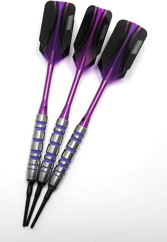 Purple Piazzzzz Bombers - 80% 0.71 oz de tungsteno de punta suave, agarre anillado, corto, con kit de actualización