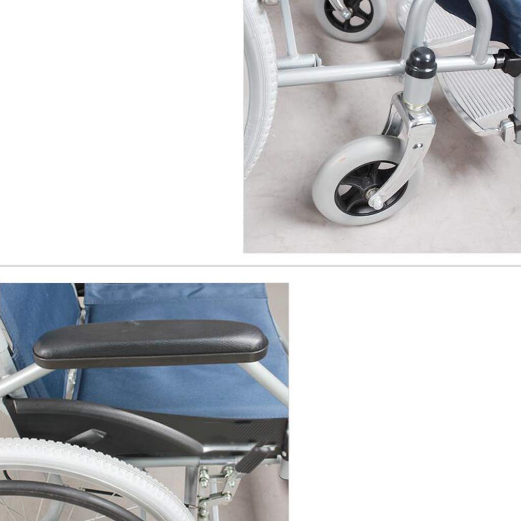 Sedia a rotelle,Ausili per la deambulazione del carrello per disabili pieghevoli multifunzione portatili