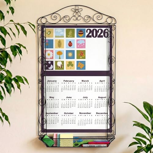 Support mural pour calendrier et toiles en fer forgé pour atelier créatif