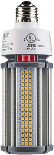 Miniatura 6 de Satco S23148 Hi-Pro - Lámpara LED de mazorca de maíz seleccionable de temperatura de color y potencia de color, reemplazo HID, 27W/22W/18W,