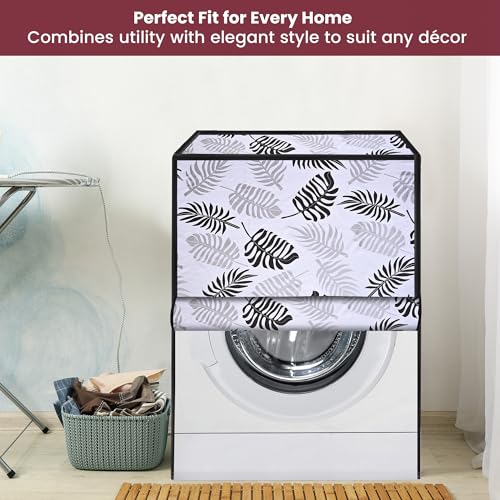 Image of Star Weaves Polyester Front Load Washing Machine Cover | Waterproof & Dustproof Protector | Compatible with LG 8 Kg & 9 Kg | Durable & Easy to Clean (Size - 61X61X86 Cm)