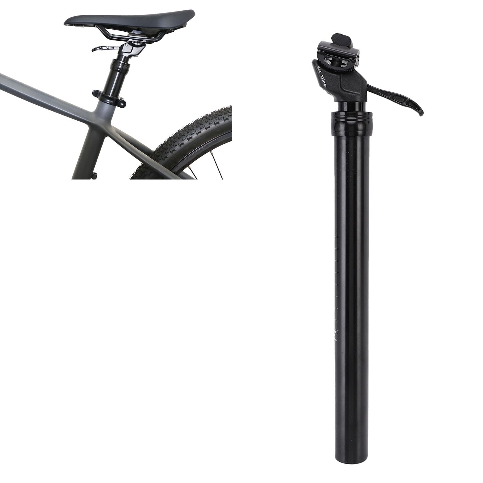 Zunate 30,9 Mm Sztyca Rowerowa 170 Mm Skok Regulacja Ręczna
