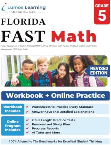 Florida Assessment of Student Thinking (FAST) Test Prep: 5th Grade Math Practice Workbook and Full-length Online Assessments: FAST Study Guide