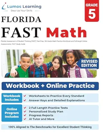 Florida Assessment of Student Thinking (FAST) Test Prep: 5th Grade Math Practice Workbook and Full-length Online Assessments: FAST Study Guide