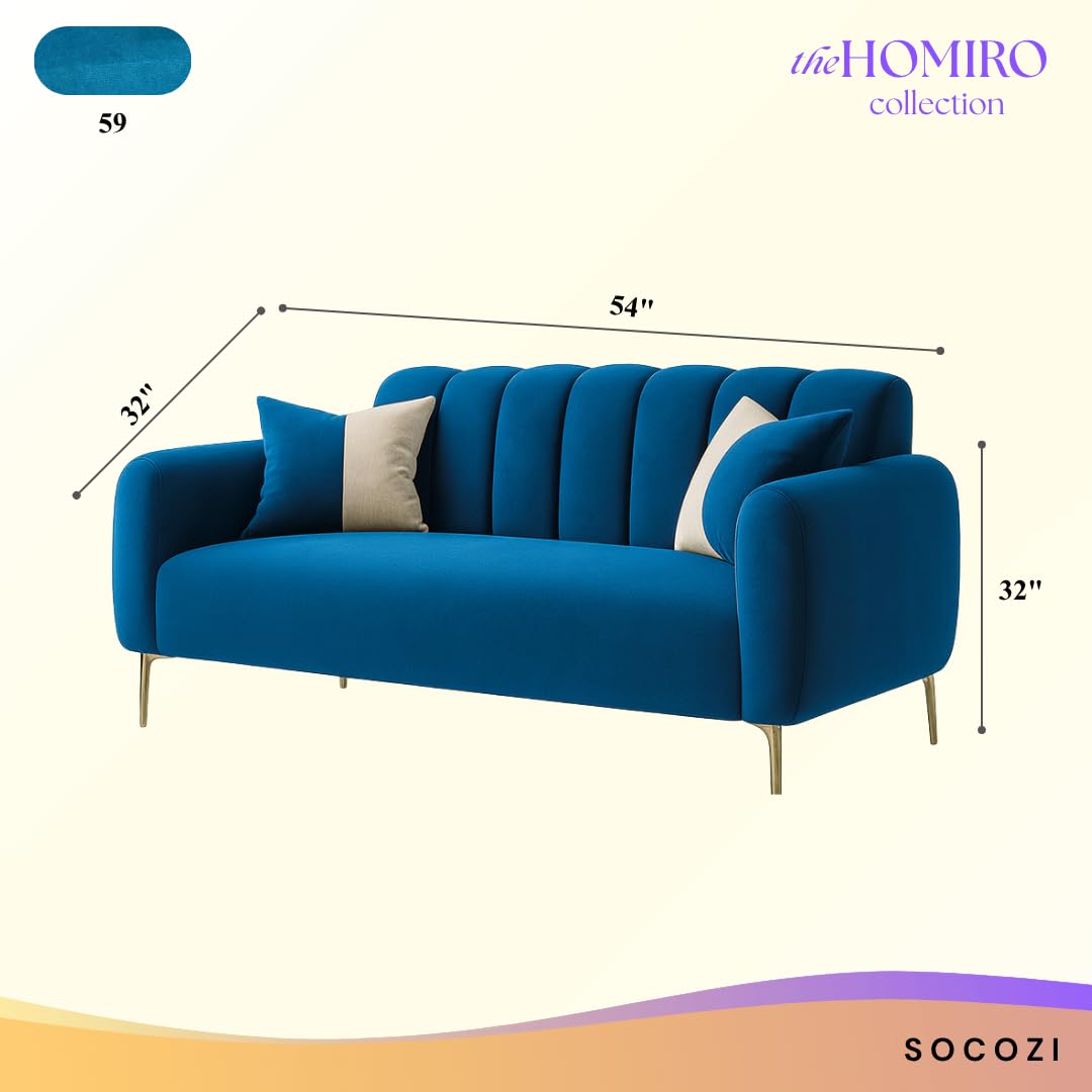 Homiro 2 Seater Sofa Set | Soft Velvet Suede Fabric | Modern Design | Plush Comfort Cushions for Living Room (Aqua Blue) Homiro 2 Seater Sofa Set | Soft Velvet Suede Fabric | Modern Design | Plush Comfort Cushions for Living Room (Aqua Blue)